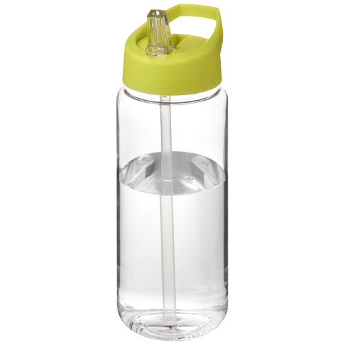 Bouteille de sport à personnaliser de 600 ml H2O Active® Octave Tritan™ Translucide et Citron vert